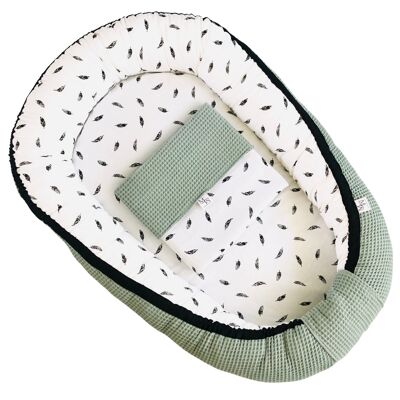 Babynest veren mintgroen