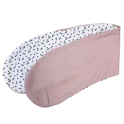 Nursing pillow cover old pink triangles