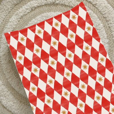 Anti-Roll Wedge Baby Changing Mat - Red Harlequin