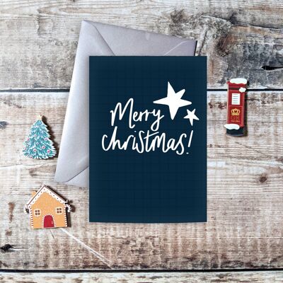 Biglietto di Natale blu notte