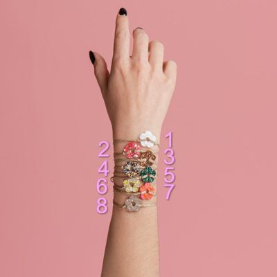 Nuova collezione | Braccialetti a forma di fiore 16 colori