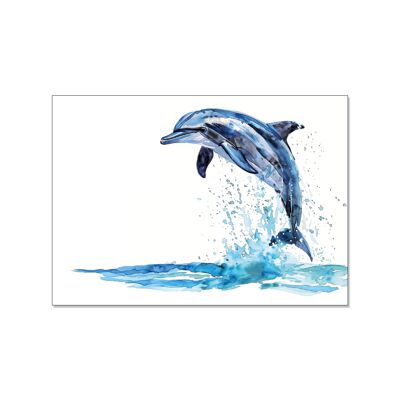 Postkarte quer, Delphine