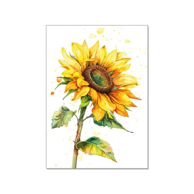Postcard portrait, sunflower
