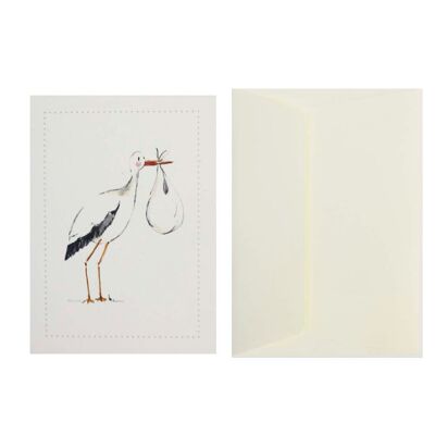Storch-Postkarte