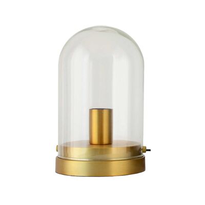 Lirton glass and gold metal lamp