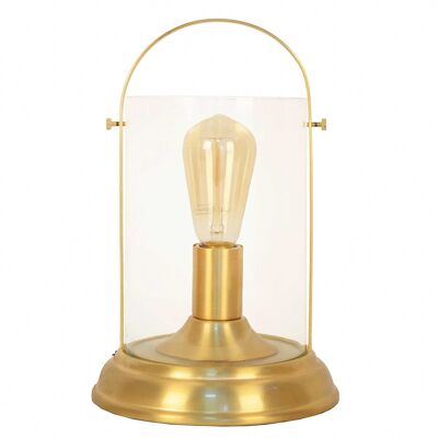 Lámpara Loctudy de cristal y metal dorado