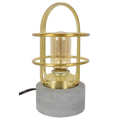 Cement and gold metal lamp Pernef