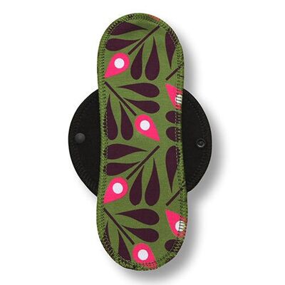 Liner Peacock Feather Green Cotton (Eco, black wings) M