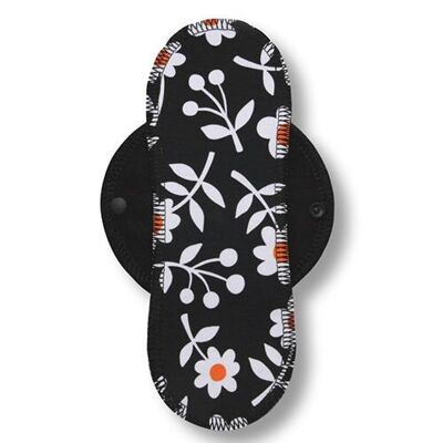 Liner Dancing Flowers 3 Cotton (Eco, black wings) M