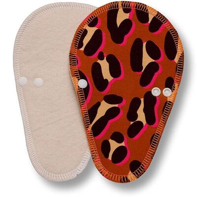 Liner Cheetah Orange-Brown Cotton (Thong, Eco, white wings)