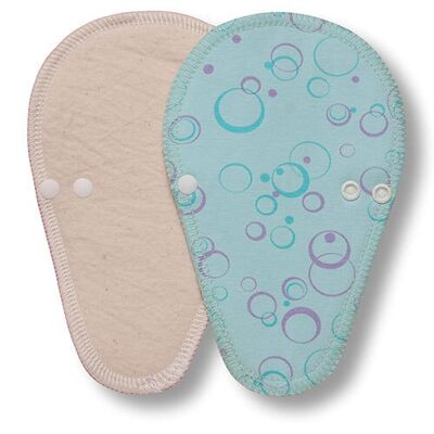 Liner Turquoise Circles Cotton (Thong, white wings)