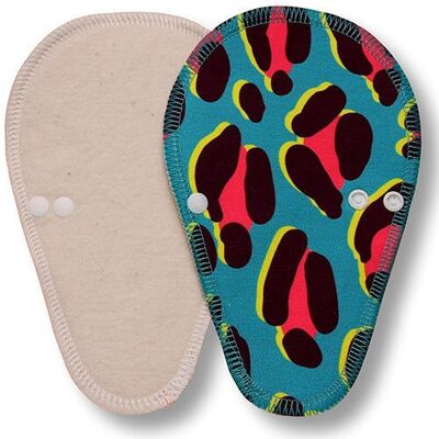 Liner Cheetah Light Blue Cotton (Thong, white wings)