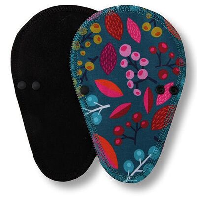 Liner Forest Berries Turquoise Cotton (Thong, Eco, black wings)