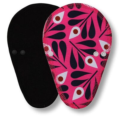 Liner Peacock Feather Pink Cotton (Thong, Eco, black wings)