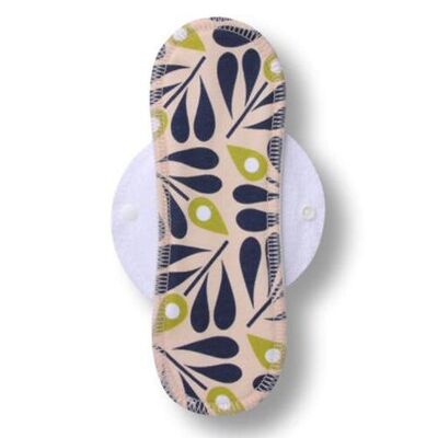 Pad Peacock Feather Beige Cotton (Eco, white wings)