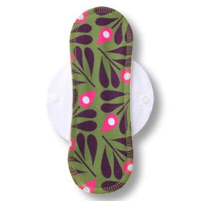 Pad Peacock Feather Green Cotton (Eco, white wings)
