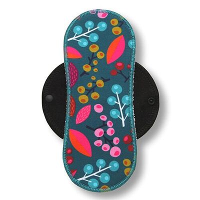 Pad Forest Berries Turquoise (Eco, black wings)