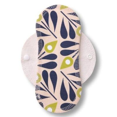 Liner Peacock Feather Beige Cotton (Eco, white wings) S