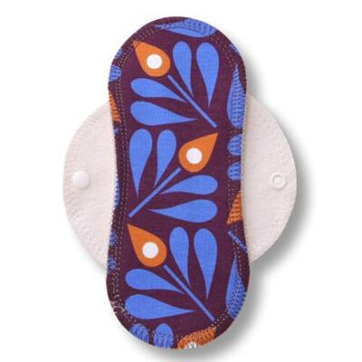 Liner Peacock Feather Blue Cotton (Eco, white wings) S