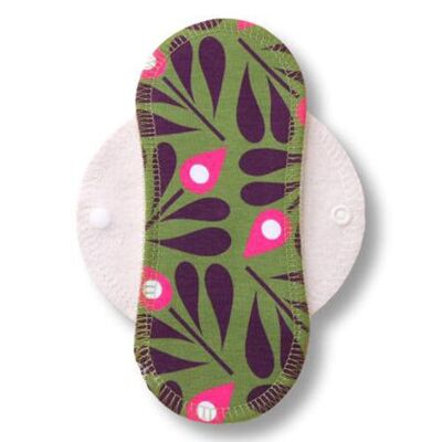 Liner Peacock Feather Green Cotton (Eco, white wings) S