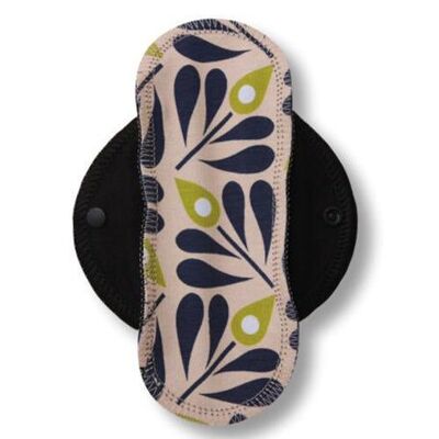 Doublure en plumes de paon beige coton (Eco, ailes noires) S