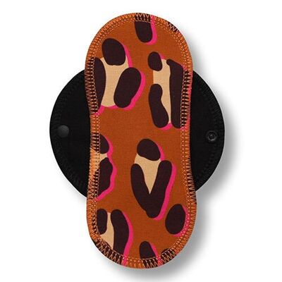 Doublure Cheetah Orange-Brun Coton (Eco, ailes noires) S