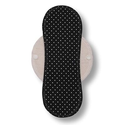 Liner Black Dots Cotton (white wings) M