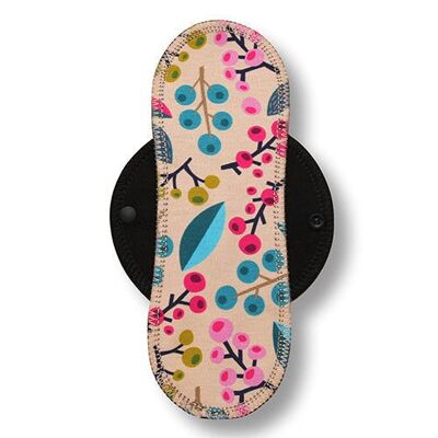 Liner Forest Berries Beige Cotton (Eco, black wings) M