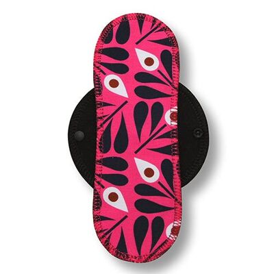 Liner Peacock Feather Pink Cotton (Eco, black wings) M