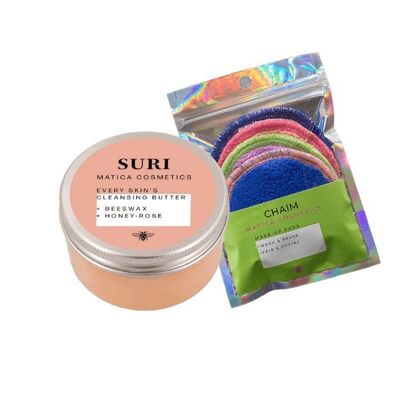 Zero Waste Set – Cleansing Butter – washable makeup removal pads