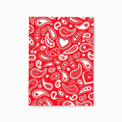 "Heart Bandana" Notebook