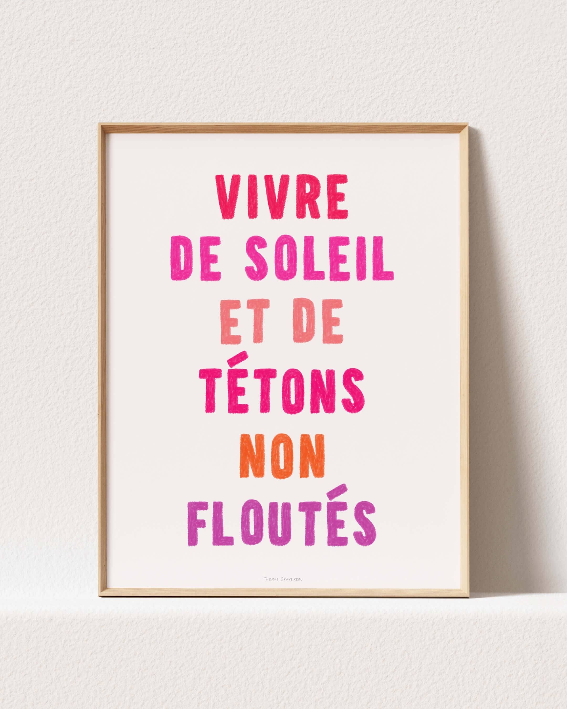 Poster „Leben von Sonne und Brustwarzen“ (A3)