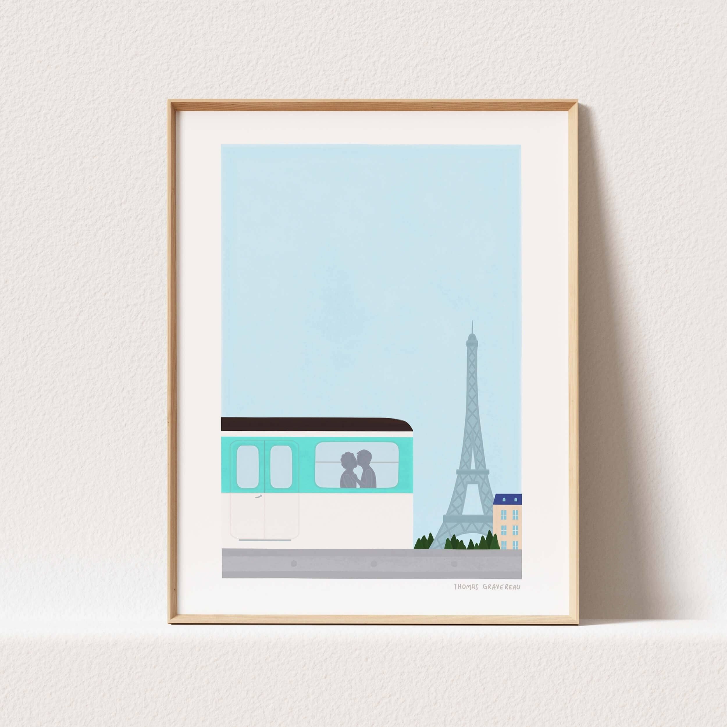 Kunstdruck "Liebe in Paris" (A3)
