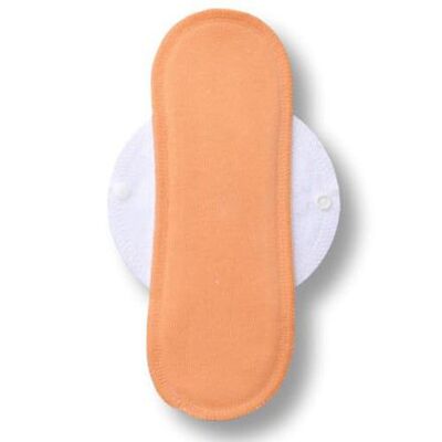 Coussin en coton orange (Eco, ailes blanches)