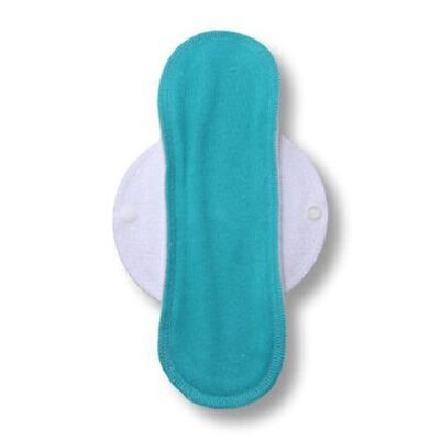 Coussin en coton turquoise (Eco, ailes blanches)
