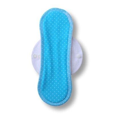 Coussin en coton à pois bleus (ailes blanches)