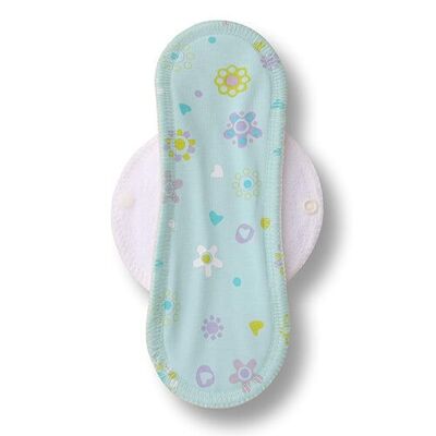 Pad Fiori Turchesi Cotone (ali bianche)