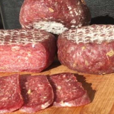 Saucisson rond de bœuf Angus, graines de fenouil - 180 g