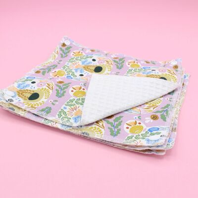 5 hojas de toallas de papel - jardín rosa
