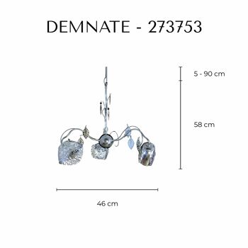 Lustre en métal et acrylique Demnate 2