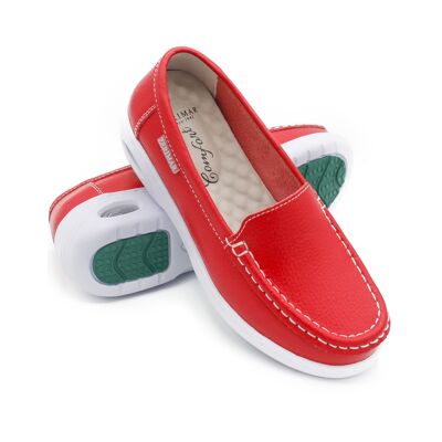 Mocassins en cuir pour femme Zerimar – Chaussures habillées confortables, beiges