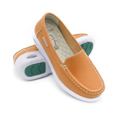 Mocasines de piel para mujer Zerimar - Zapatos de vestir cómodos