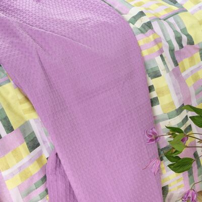Plaid Waffle 100% cotone Lilla