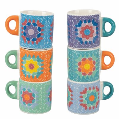 New bone china coffee cup, Crochet