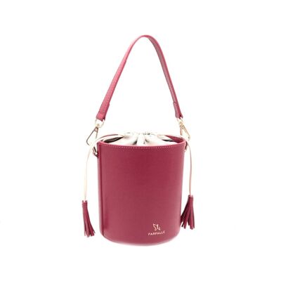 Borsa a secchiello in vera pelle, Made in Italy, art.112613