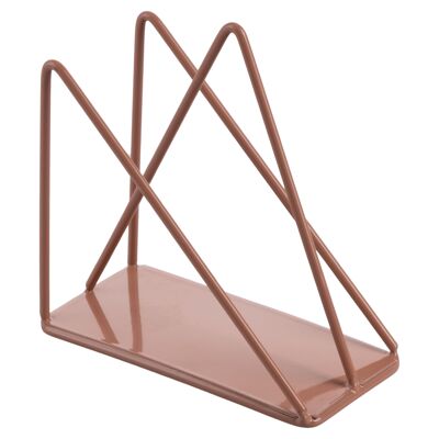 Vertical iron napkin holder, terracotta color, 4 Tones