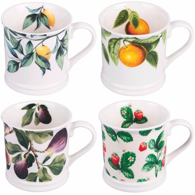Tazza in porcellana 430 ml, decoro frutta, Fruit Life