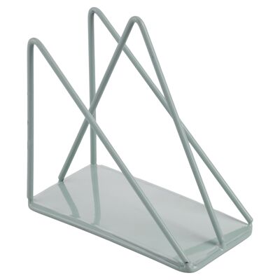 Vertical iron napkin holder, sage green color, 4 Tones