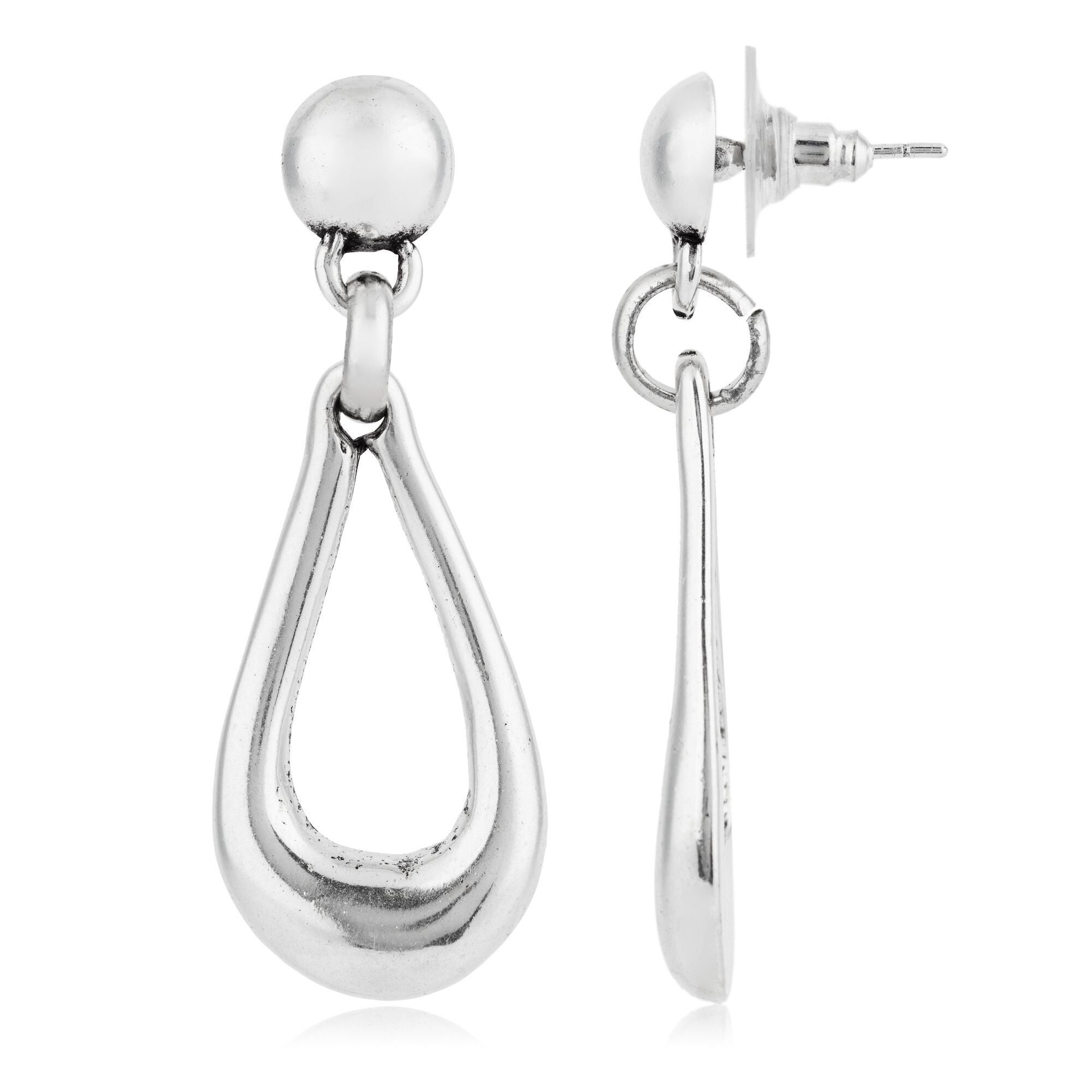 Orecchino a goccia in argento silver2