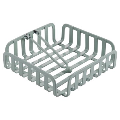 Square iron napkin holder, sage green color, 4 Tones